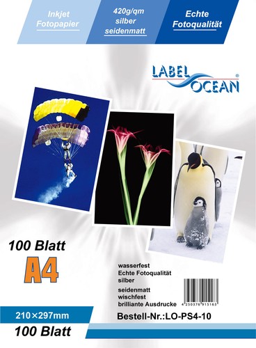 Silber fotopapier blatt - blatt, a4