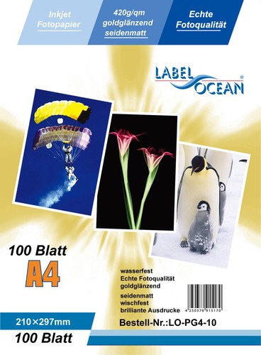 Gold fotopapier blatt a4 - blatt,