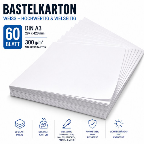 Bastelkarton din 300g - din, 300g/m²